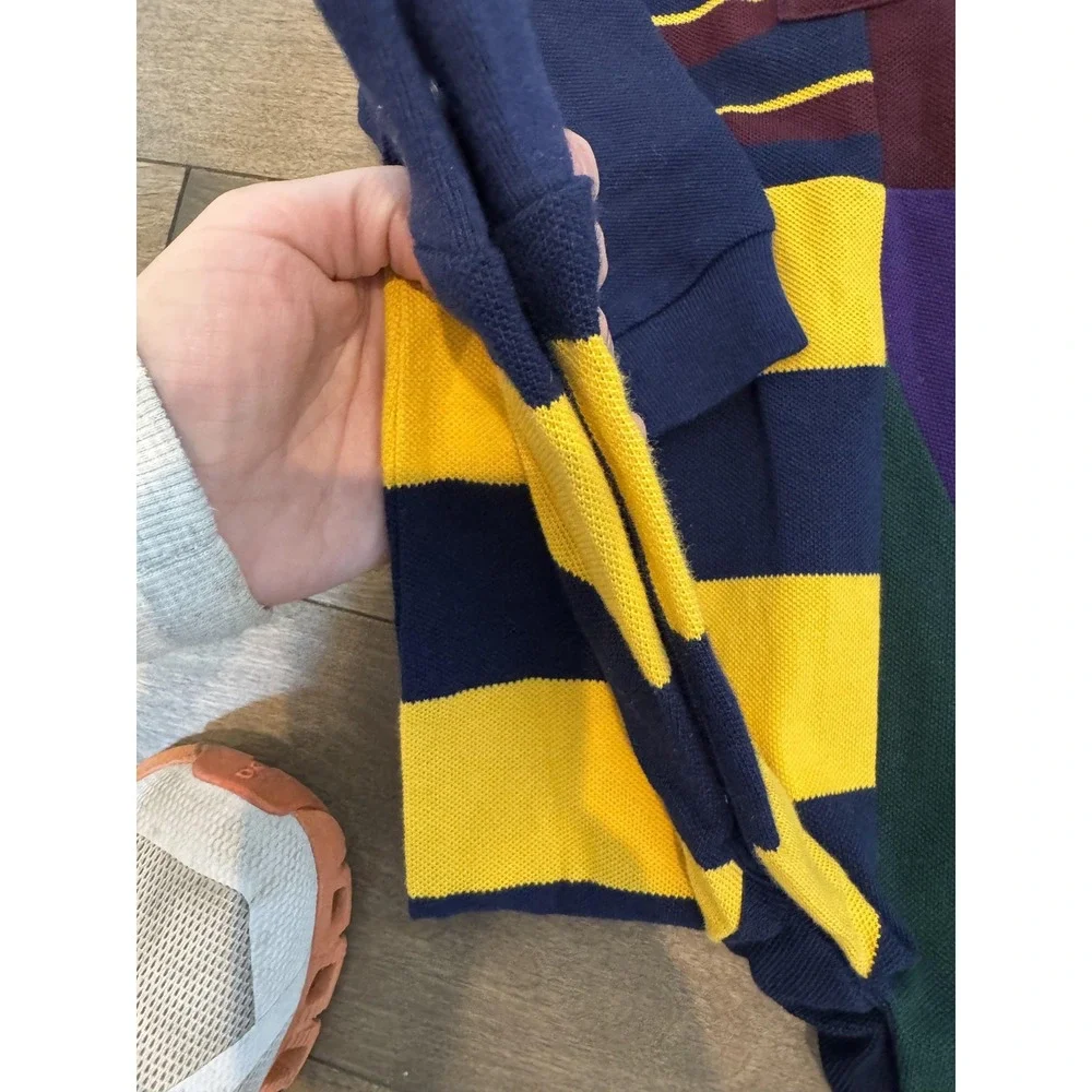 Ralph Lauren Romper Infant 12M Colorblock‎ Rugby Polo One Piece Coverall Striped